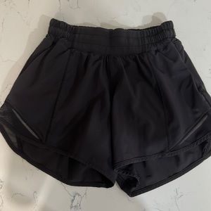 Black lululemon hotty hot shorts